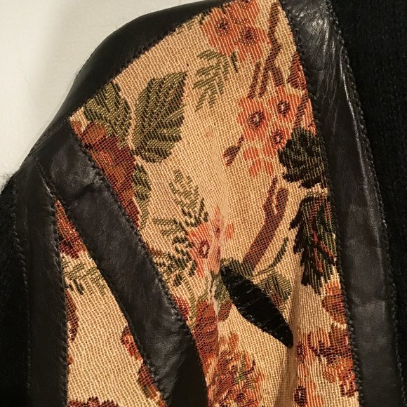 Lazio Boutique Mohair Knit Tapestry Detail Open Front Cardigan SIze L - Picture 8 of 13